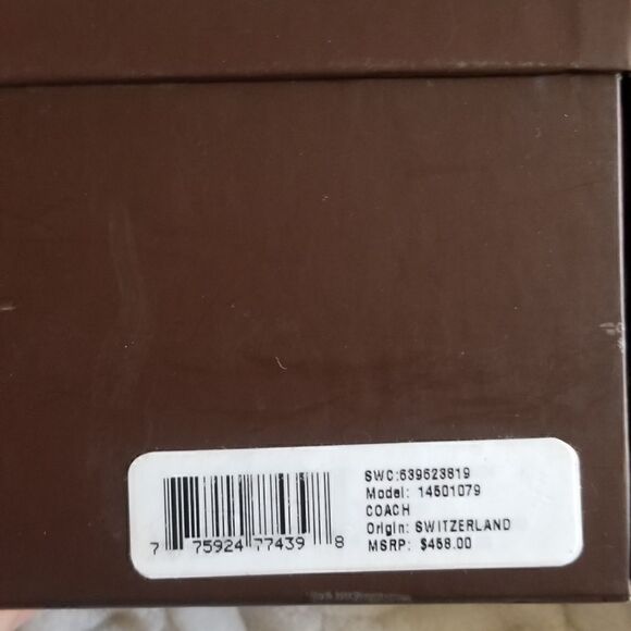 Authentic COACH brown Jewelry Watch Empty box - Picture 6 of 8